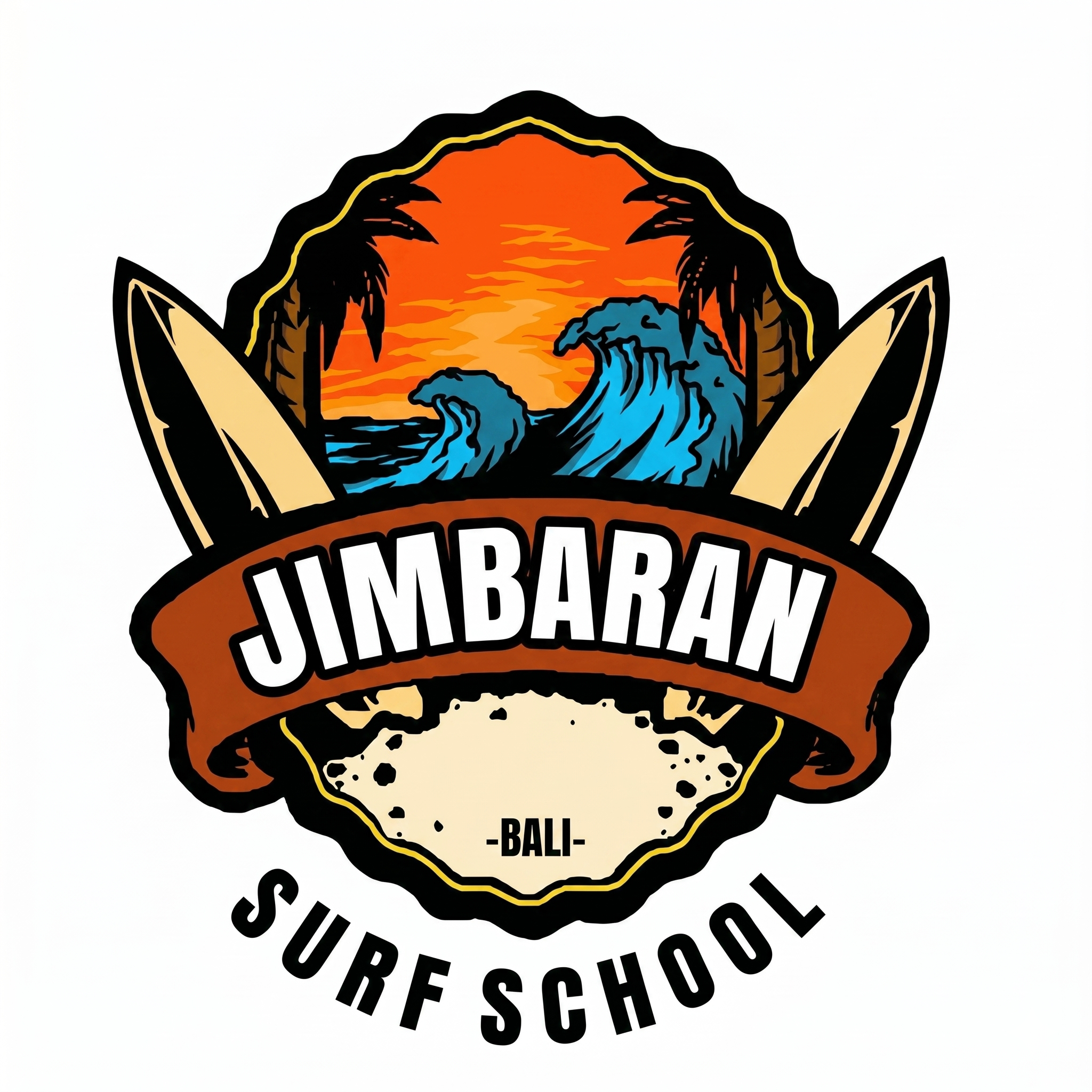 Surfing at Jimbaran Bay